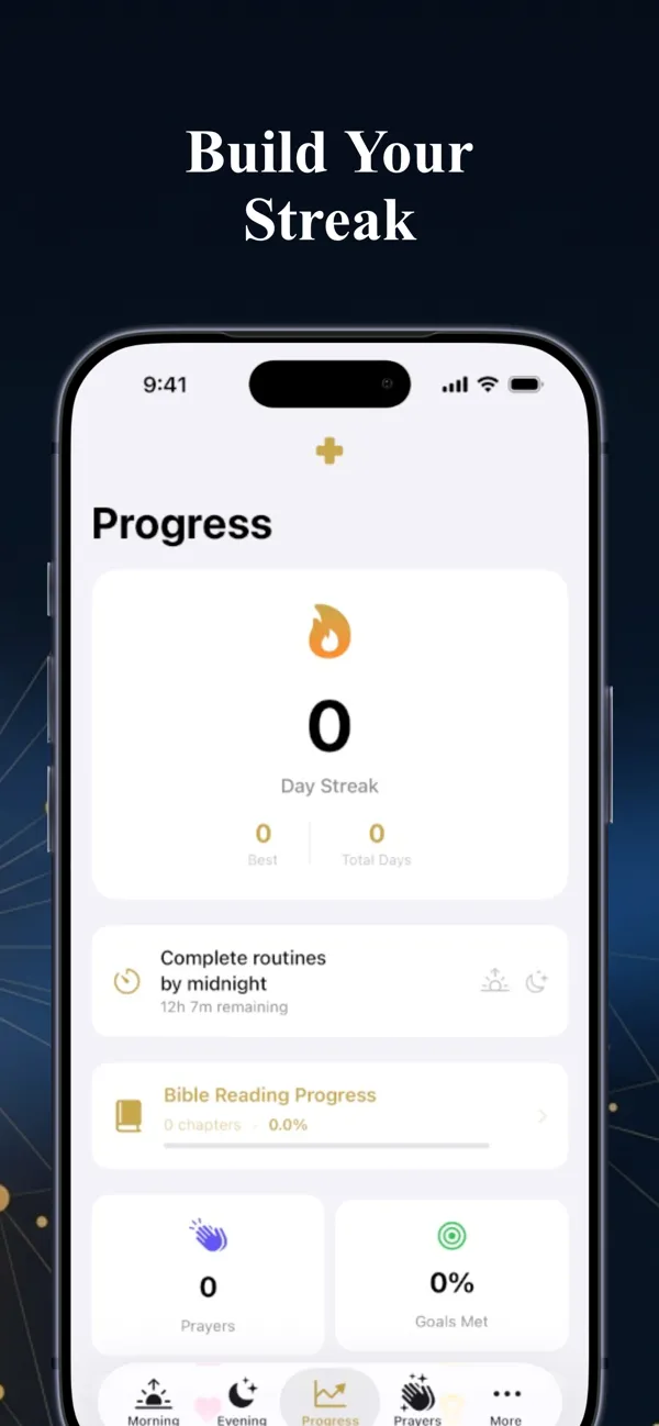 Progress and streak screen